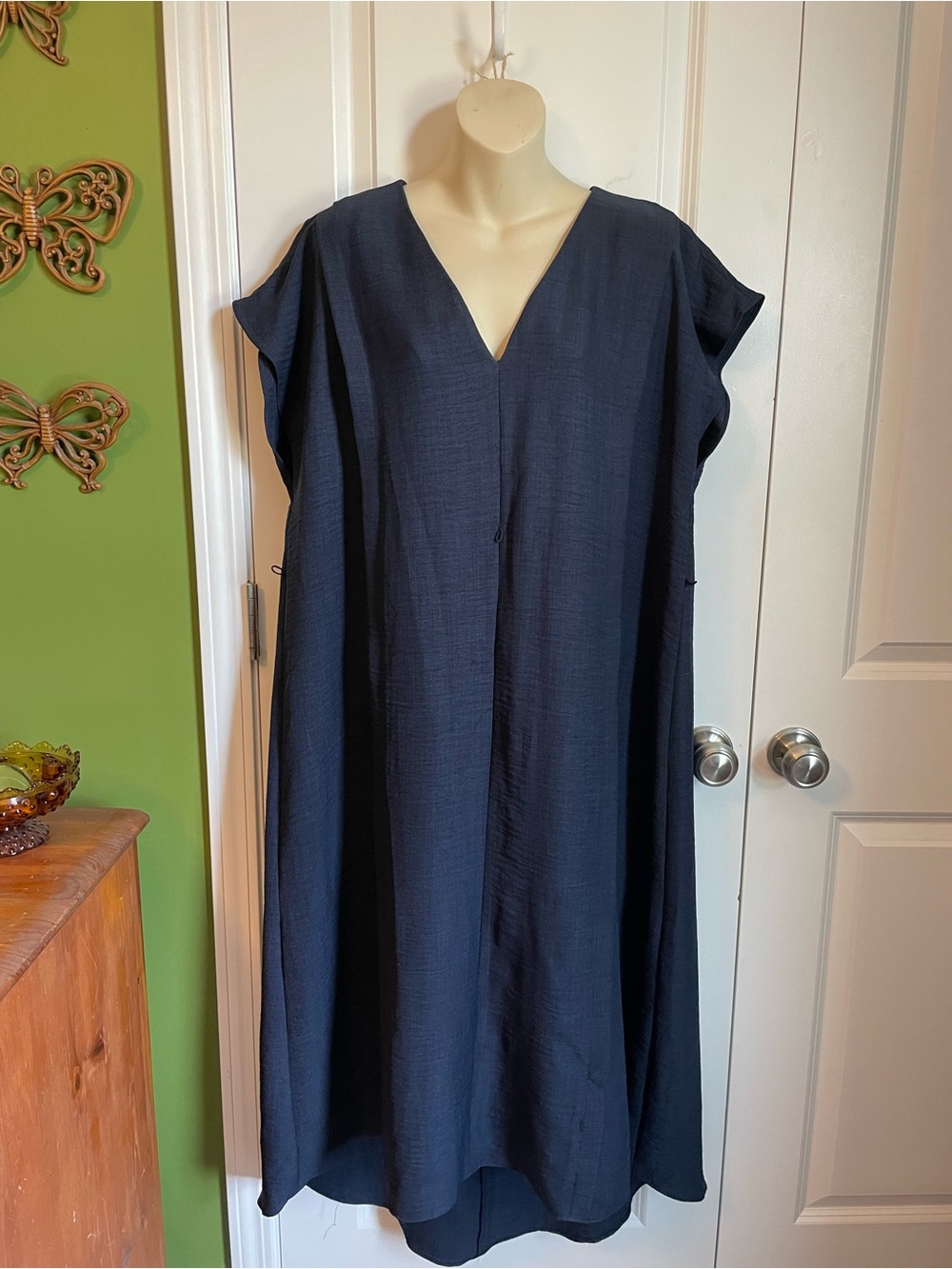 Calvin Klein Navy Blue Cap Sleeve Dress (no belt) 16